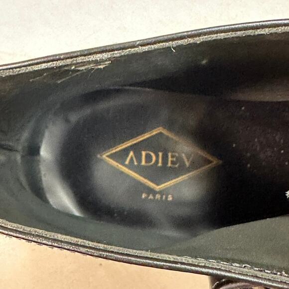 RARE Aideu Paris Richard Boots Polished Black Calf Crepe Sole EUC US 9 EU 42 main image 9
